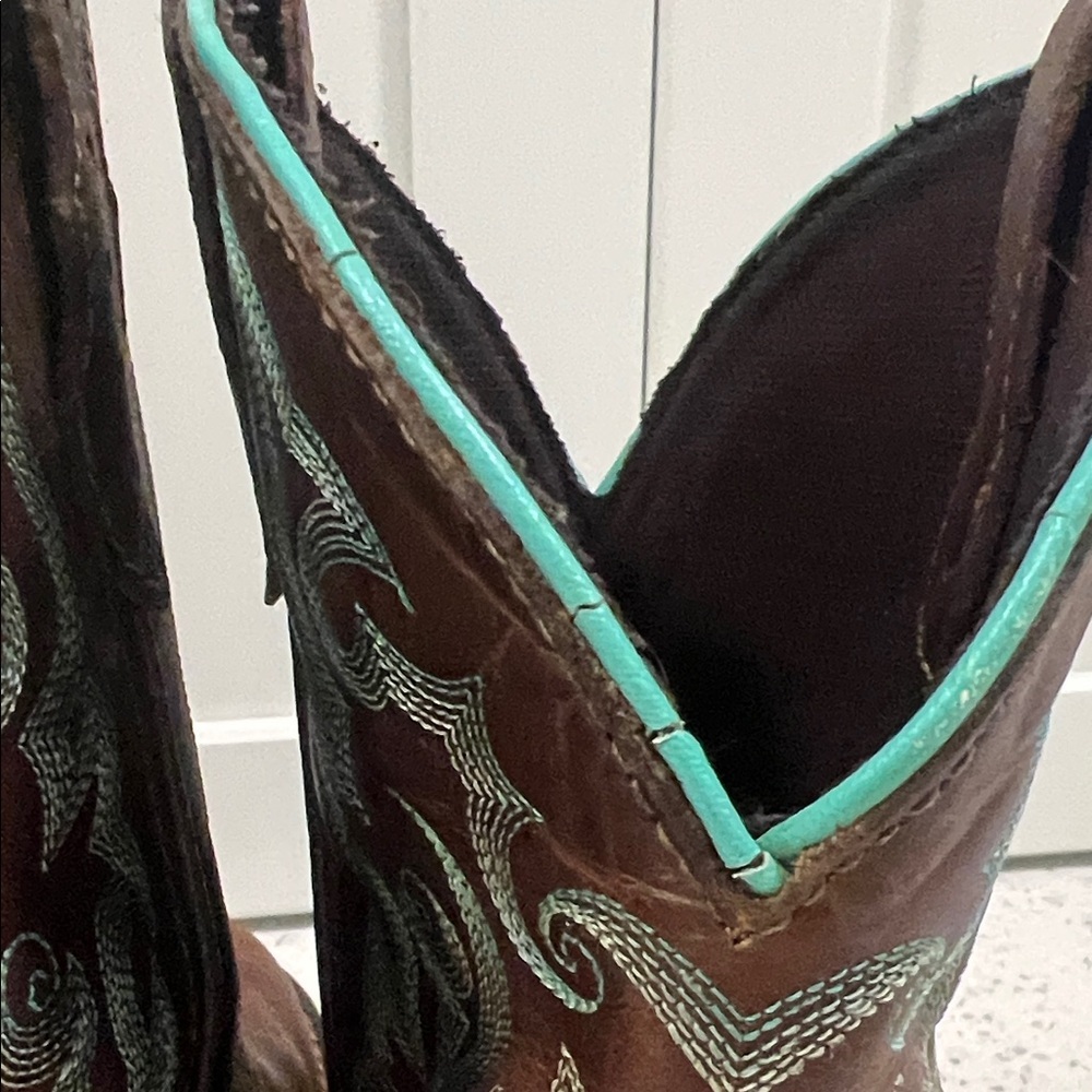 JUSTIN "Gypsy" Boots Women's Leather Cowgirl Embroidered Size 7.5B - Picture 14 of 16
